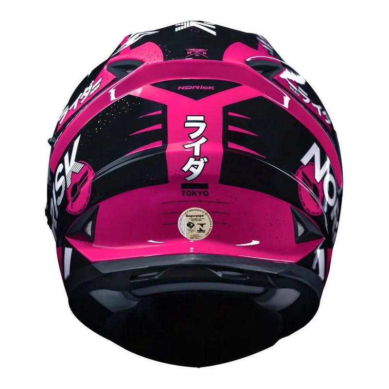 Capacete Norisk FF302 Tokyo Black Pink - Capacete de Moto